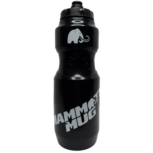 Mammoth Squeeze water bottle in Black - front view - Canadian hydration brand