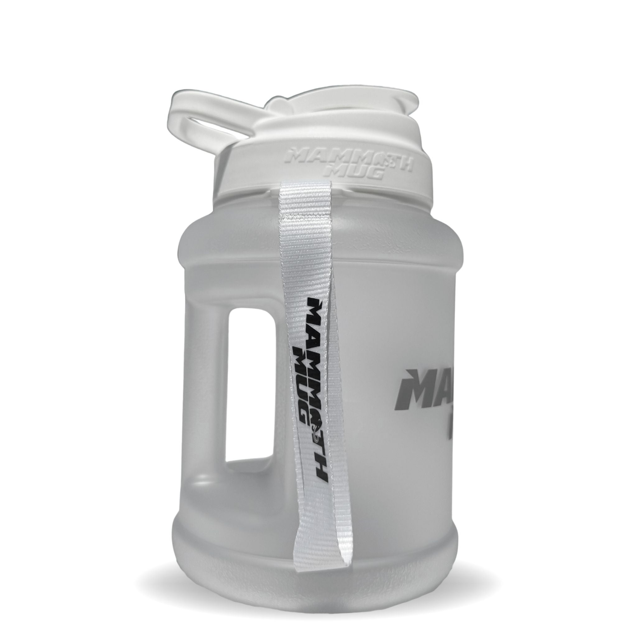 Mammoth Mini 1.5L water bottle in Frosted White - side view