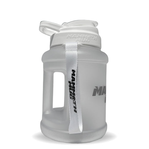 Mammoth Mini 1.5L water bottle in Frosted White - side view
