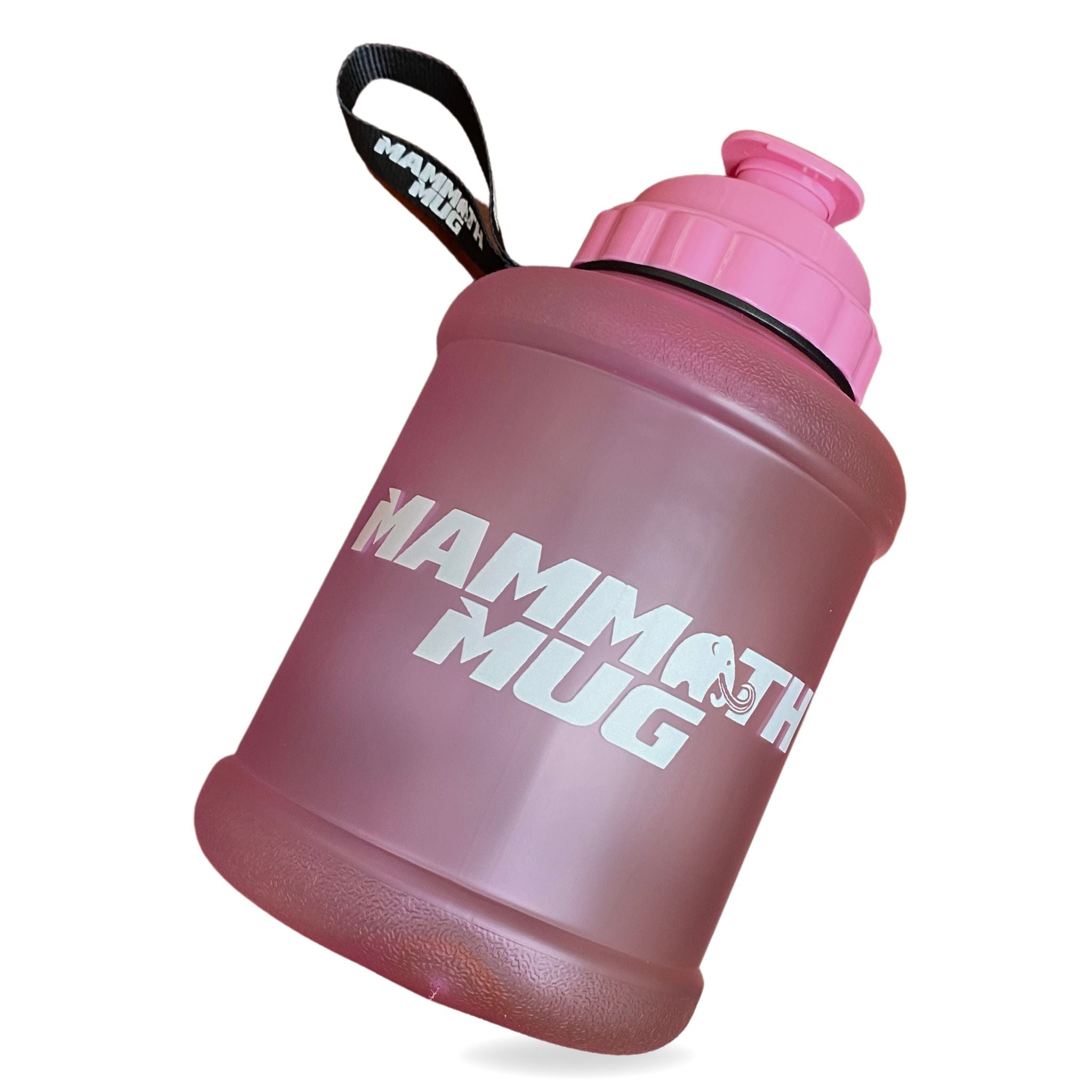 Mammoth Mug 2.5L water bottle in Frosted Pink - hanging view