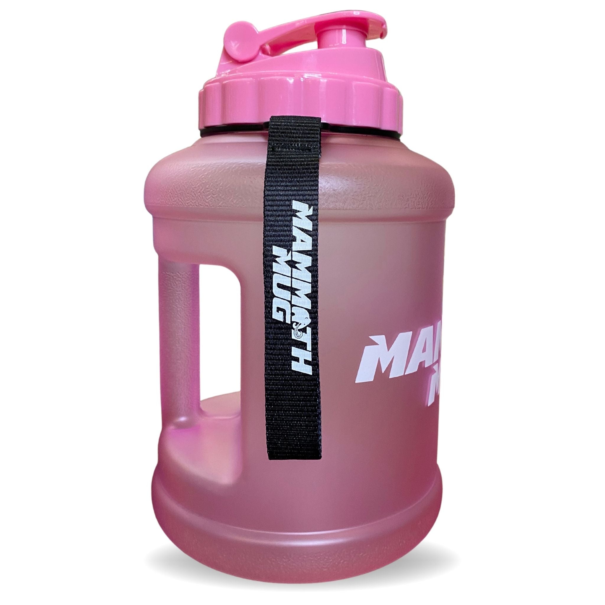 Mammoth Mug 2.5L water bottle in Frosted Pink - side view