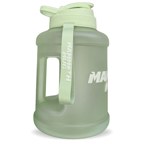 Mammoth Mug 2.5L water bottle in Limeade - side view