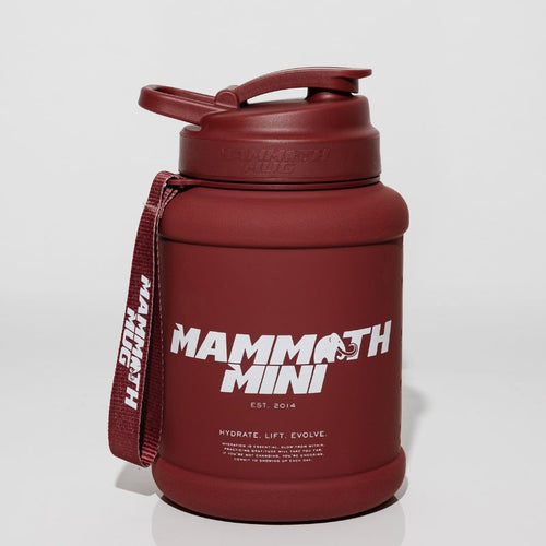 Mammoth Mini 1.5L water bottle in Cranberry - front view - Canadian hydration brand