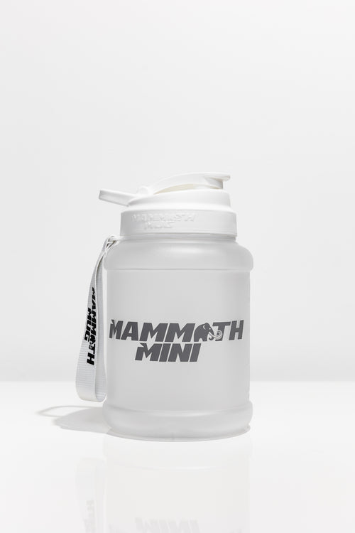 Mammoth Mini 1.5L water bottle in Frosted White - side view
