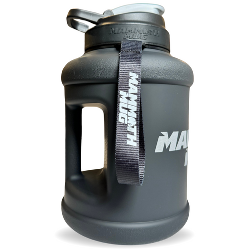 Mammoth Mug 2.5L water bottle in Matte Black - side view