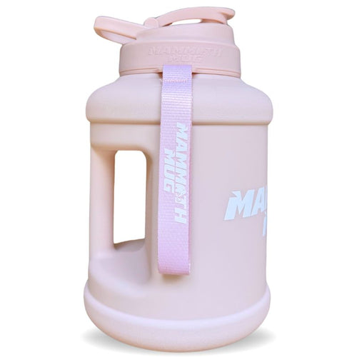 Mammoth Mug 2.5L water bottle in Matte Blush - side view