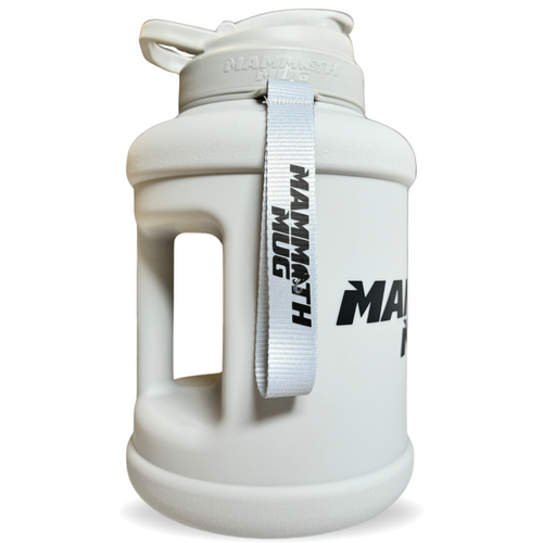 Mammoth Mug 2.5L water bottle in Matte Grey - side view