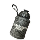Mammoth Mini 1.5L water bottle in Matte Black Paisley - hanging view