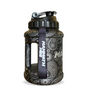 Mammoth Mini 1.5L water bottle in Matte Black Paisley - side view