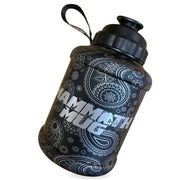Mammoth Mug 2.5L water bottle in Matte Black Paisley - hanging view
