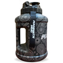 Mammoth Mug 2.5L water bottle in Matte Black Paisley - side view