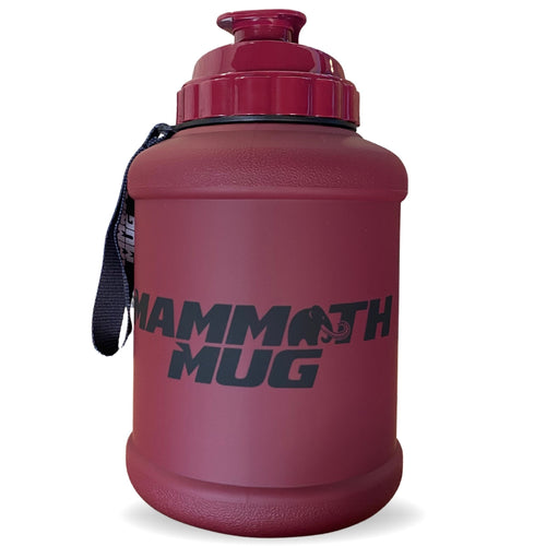 Mammoth Mug 2.5L water bottle in Matte Merlot - front view - Canadian hydration brand