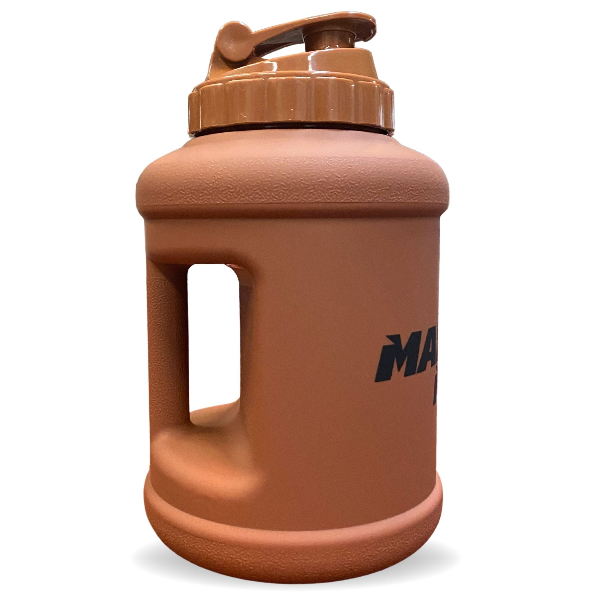 Mammoth Mug 2.5L water bottle in Matte Mocha - side view