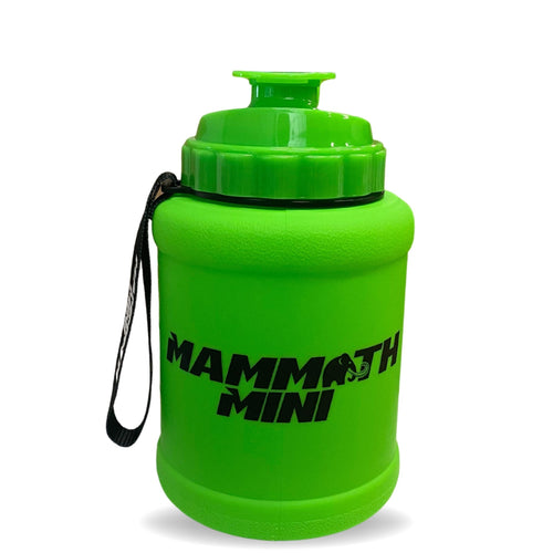 Mammoth Mini 1.5L water bottle in Matte Neon Green - front view - Canadian hydration brand