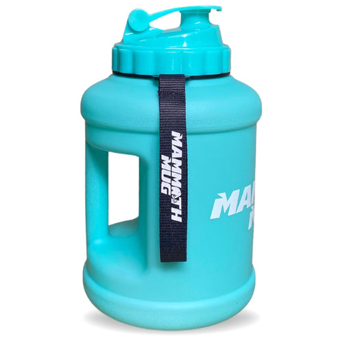 Mammoth Mug 2.5L water bottle in Matte Tiffany Blue - side view