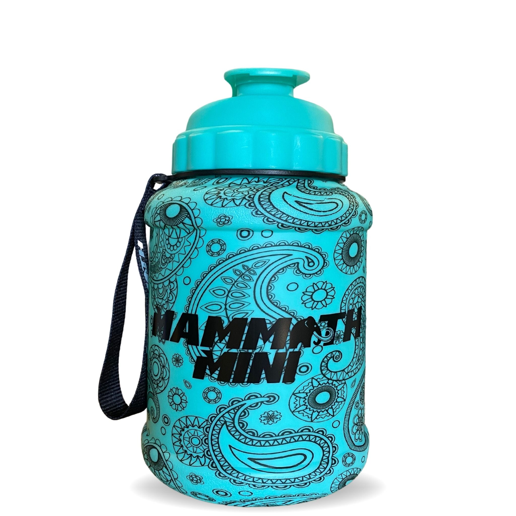 Mammoth Mini 1.5L water bottle in Matte Tiffany Paisley - front view - Canadian hydration brand