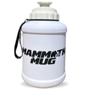 Mammoth Mug 2.5L water bottle in Matte White - front view - Canadian hydration brand