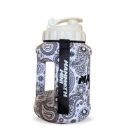 Mammoth Mini 1.5L water bottle in Matte White Paisley - side view