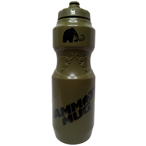 Mammoth Squeeze water bottle in Military Green - front view - Canadian hydration brand