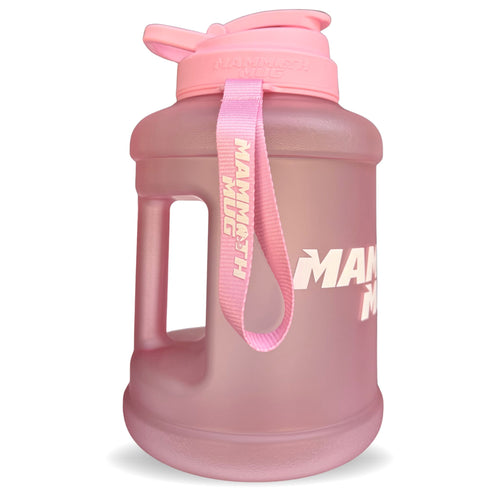 Mammoth Mug 2.5L water bottle in Pink Lemonade - side view