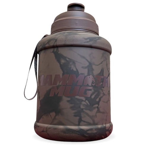 Mammoth Mug 2.5L water bottle in Tie-Dye Chocolate - front view - Canadian hydration brand