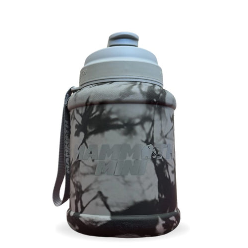 Mammoth Mini 1.5L water bottle in Tie-Dye Grey - front view - Canadian hydration brand