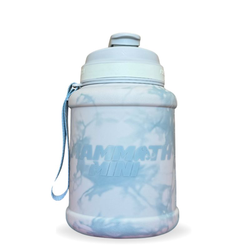 Mammoth Mini 1.5L water bottle in Tie-Dye Sky - front view - Canadian hydration brand
