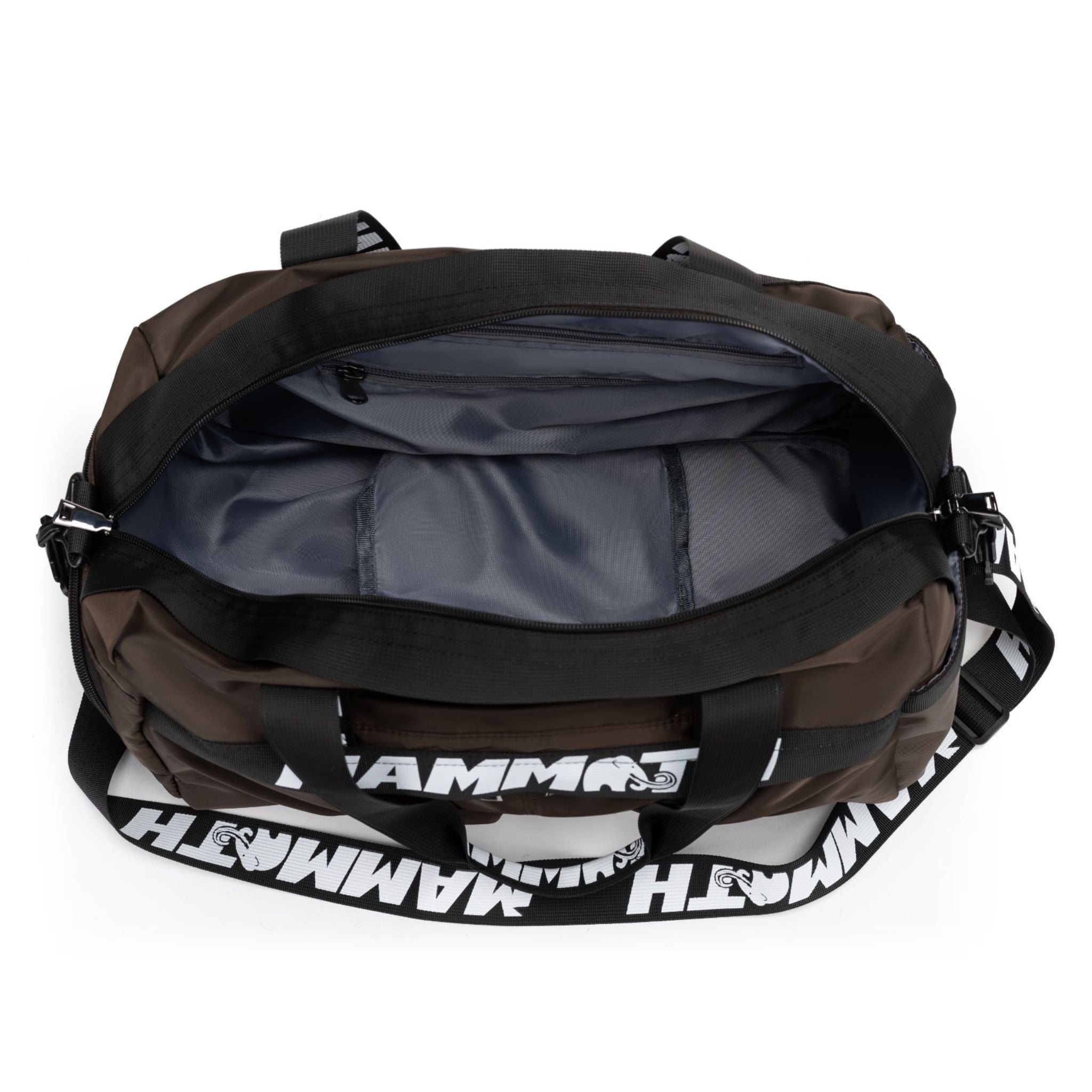 Mammoth Everyday gym bag in Shoe Compartment, Hidden Pockets and Wet Pocket - open view
