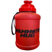 Mammoth Mug 2.5L water bottle in Frosted Red - front view - Canadian hydration brand