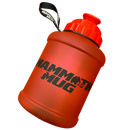 Mammoth Mug 2.5L water bottle in Frosted Red - hanging view