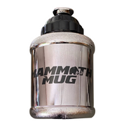 Mammoth Mug 2.5L water bottle in Metallic Silver - front view - Canadian hydration brand
