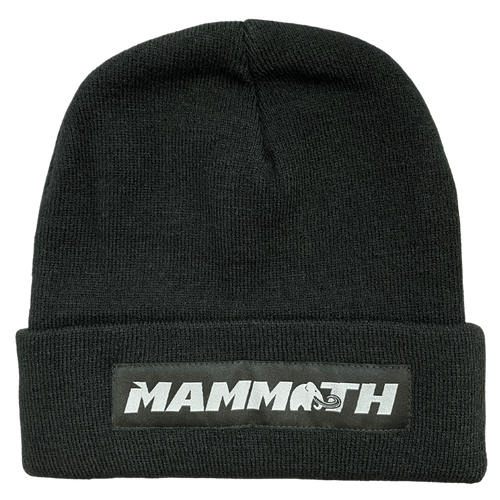 Mammoth Mug beanie in Stitched, Black - front view - Canadian hydration brand