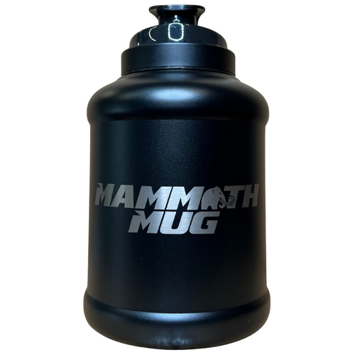 Mammoth Woolly 2.5L insulated water bottle in Matte Black - front view - Canadian hydration brand