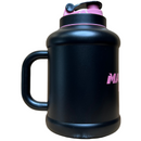 Mammoth Woolly 2.5L insulated water bottle in Matte Black w Pink Accents - side view